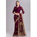 PLUM PAKISTANI MARRIAGE FUNCTION WEDDING SAREE